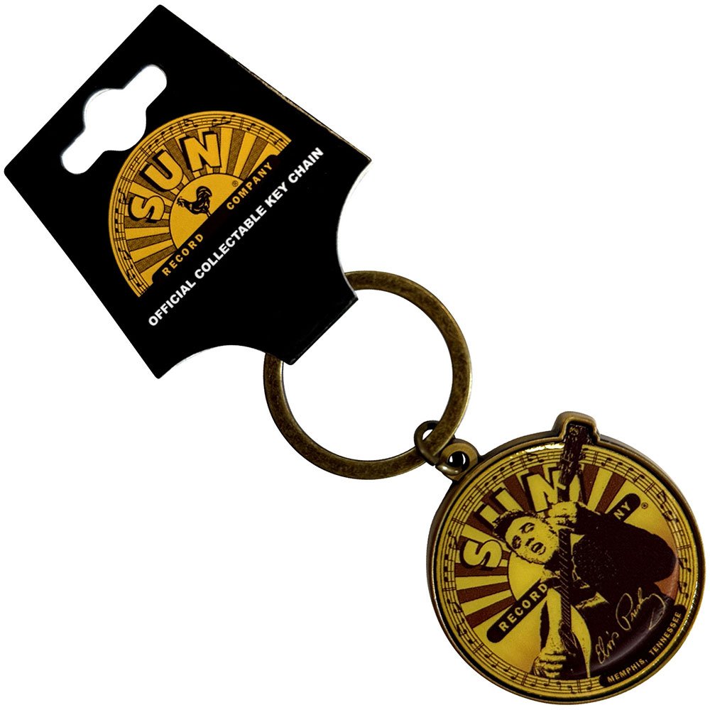 Elvis Presley - Elvis Label Sleutelhanger - Goudkleurig/Multicolours